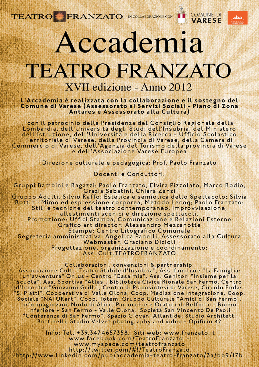 Locandina retro Accademia 2012 Locandina retro Accademia 2012